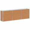 vidaXL Garten-Hochbeet 240x40x77 cm Verzinkter Stahl Silbern