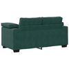 vidaXL 2-teiliges Sofa-Set mit Kissen, dunkelgr&uuml;ner Samt