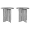 vidaXL Beistelltisch 2 Stk. Sonoma-Grau &Oslash; 39 x 38 cm Holzwerkstoff