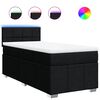 vidaXL Boxspringbett mit Matratze Schwarz 80x200 cm Stoff
