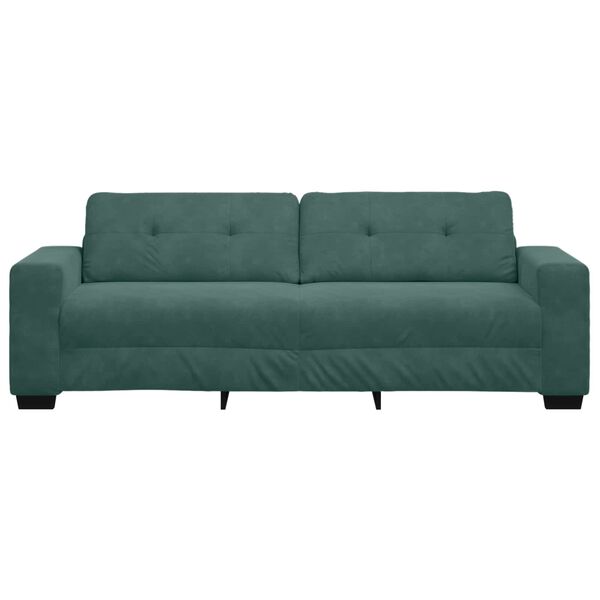 vidaXL 3-Sitzer-Sofa Dunkelgr&uuml;n 180 cm Samt