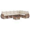 vidaXL Gartensofa-set 8 pcs Beige und Cremewei&szlig; Poly-Rattan