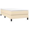 vidaXL Boxspringbett mit Matratze Creme 100x200 cm Stoff