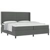 vidaXL Boxspringbett mit Kissen Dunkelgrau 200 x 200 cm Stoff