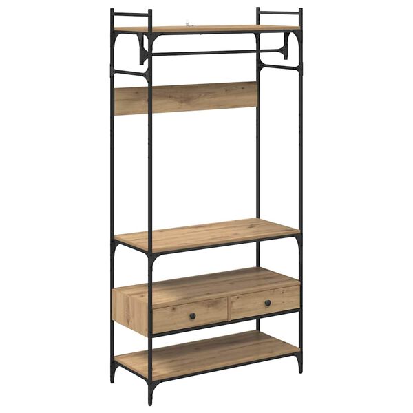 vidaXL Kleiderschrank Artisan-Eiche 89 x 39 x 184.5 cm Holzwerkstoff
