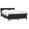 vidaXL Boxspringbett mit Matratze Schwarz 160x210 cm Samt
