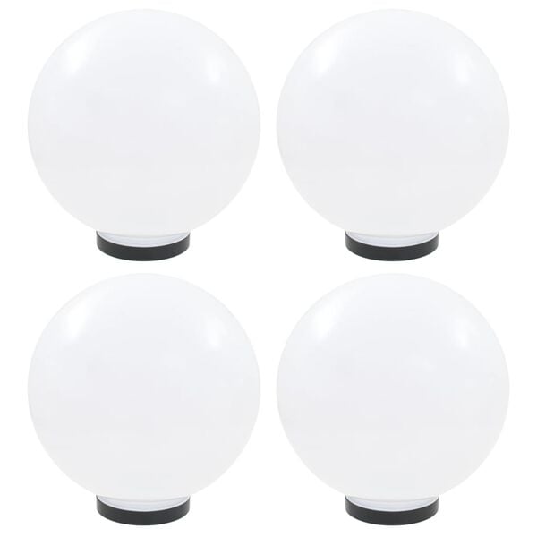 vidaXL LED-Gartenleuchten 4 Stk. Kugelförmig 30 cm PMMA