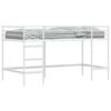 vidaXL Kinderloftbett Uni Wei&szlig; 107 x 203 cm Stahl