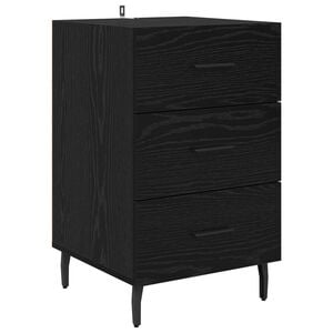 vidaXL Nachttisch Schwarz Eichen-Optik 40 x 40 x 66 cm Holzwerkstoff