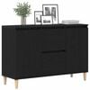 vidaXL Sideboard mit Schubladen Schwarz 102 x 35 x 60 cm Holzwerkstoff