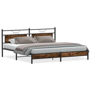 vidaXL Metallbett ohne Matratze R&auml;uchereiche 193x203 cm