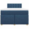 vidaXL Boxspringbett mit Matratze Blau 120x190 cm Stoff