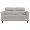 vidaXL 2-Sitzer-Sofa Hellgrau 120 cm Mikrofasergewebe