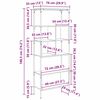 vidaXL B&uuml;cherregal Artisan-Eiche 76 x 33 x 188,5 cm Holzwerkstoff