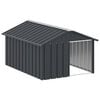 vidaXL Hundeh&uuml;tte Anthrazit 116,5x153x81,5 cm Verzinkter Stahl