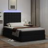 vidaXL Bett mit Stauraum und LED Schwarz 120 x 190 cm Kunstleder