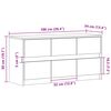 vidaXL TV-Schrank mit LED-Beleuchtung Sonoma-Eiche 100x34x50 cm