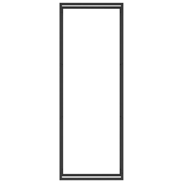 vidaXL Brennholzregal Mattschwarz 80 x 28 x 222 cm Stahl