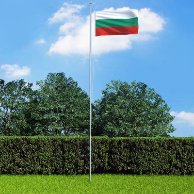 vidaXL Flagge Bulgariens und Mast Aluminium 4 m