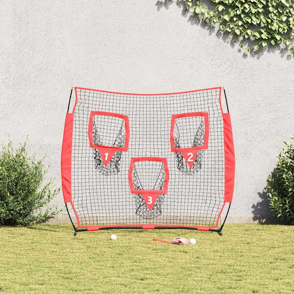 vidaXL Baseball-&Uuml;bungsnetz Schwarz 214,5 x 89,5 x 181 cm Polyester