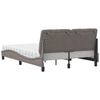vidaXL Bett mit Matratze Taupe 140x200 cm Stoff