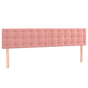 vidaXL Kopfteile Rosa 200x5x78/88 cm Samt