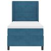 vidaXL Boxspringbett mit Kopfteil Blau 90 x 190 cm Samt
