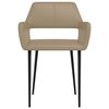 vidaXL Esszimmerst&uuml;hle 2 Stk. Cappuccino-Braun Kunstleder