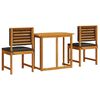 vidaXL Garten Bistro Set 3 pcs Braun Akazie Massivholz