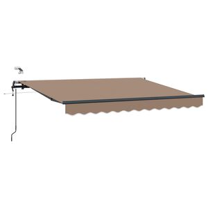 vidaXL Ausziehbare Markise Taupe 400 x 300 cm Polyester