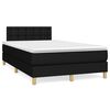 vidaXL Boxspringbett mit Matratze & LED Schwarz 120x190 cm Stoff