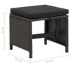 vidaXL 4-tlg. Gartenstuhl und Hocker Set Poly Rattan Schwarz