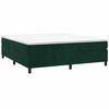 vidaXL Boxspringbett mit Matratze Dunkelgr&uuml;n 160x200 cm Samt