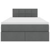 vidaXL Bett mit Stauraum und LED mit LED Dunkelgrau 120 x 200 cm Stoff