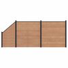 vidaXL Zaunelement 3 pcs WPC und Aluminium Braun