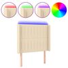 vidaXL LED Kopfteil Creme 83x16x118/128 cm Stoff