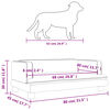 vidaXL Hundebett Grau 80x45x30 cm Kunstleder