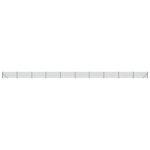 vidaXL Maschendrahtzaun mit Bodenflansch Gr&uuml;n 0,8x25 m