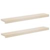 vidaXL Fensterb&auml;nke 2 stk. Wei&szlig; 100 x 20 x 2 cm Massivholz Eiche
