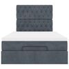 vidaXL Ottoman-Bett mit Matratzen Dunkelgrau 120x190 cm Samt