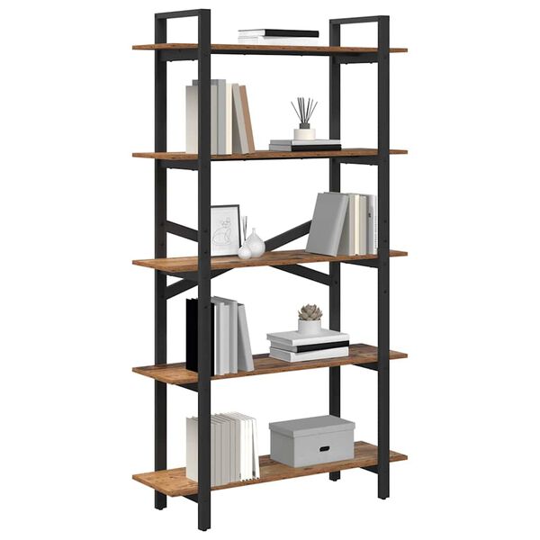vidaXL B&uuml;cherregal Altholz 100 x 33,5 x 178 cm Holzwerkstoff