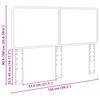 vidaXL Kopfteil Wei&szlig; 140 cm Holzwerkstoff
