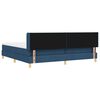 vidaXL Boxspringbett mit Matratze Blau 200 x 200 cm Polyester
