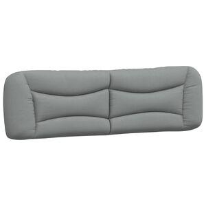 vidaXL Kopfteil-Kissen "Hvar" Hellgrau 183 cm Stoff