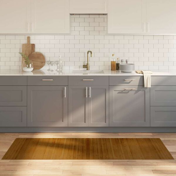 vidaXL Teppich Rechteckig Braun 70x200 cm Bambus