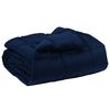 vidaXL Winterbettdecke Gepolstert Dunkelblau 240 x 260 cm Microfiber