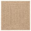 vidaXL Teppich ZIZUR Beige 240x240 cm Jute-Optik Indoor und Outdoor