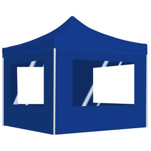 vidaXL Profi-Partyzelt Faltbar mit W&auml;nden Aluminium 2&times;2m Blau
