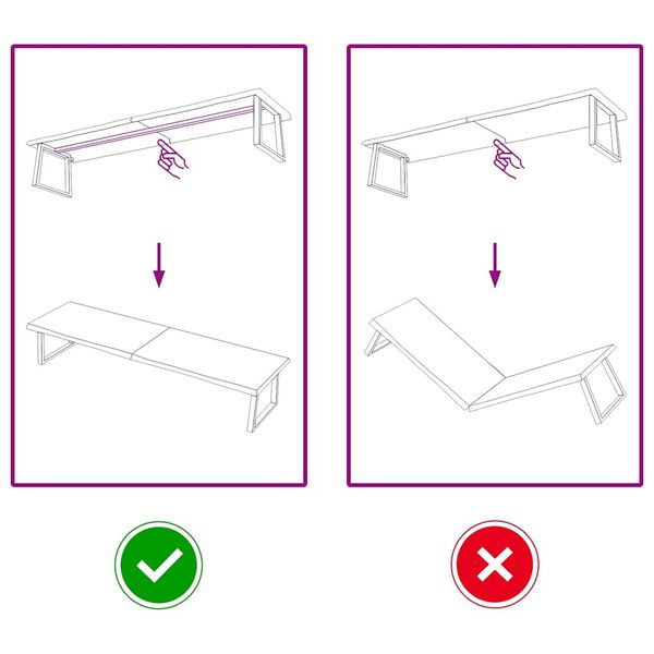 vidaXL Tischplatte Dunkelbraun 220x60x(2-4)cm Massivholz Eiche