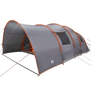 vidaXL Tunnelzelt f&uuml;r 8 Personen 8 Personen Grau und Orange